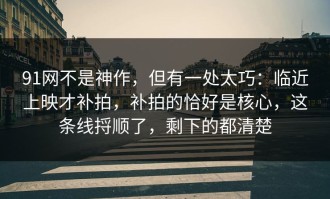 91网不是神作，但有一处太巧：临近上映才补拍，补拍的恰好是核心，这条线捋顺了，剩下的都清楚