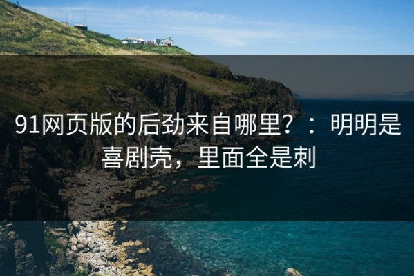 91网页版的后劲来自哪里？：明明是喜剧壳，里面全是刺