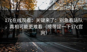 17c在线观看：关键来了：别急着站队，真相可能更难看（顺带提一下17c官网）