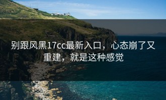 别跟风黑17cc最新入口，心态崩了又重建，就是这种感觉
